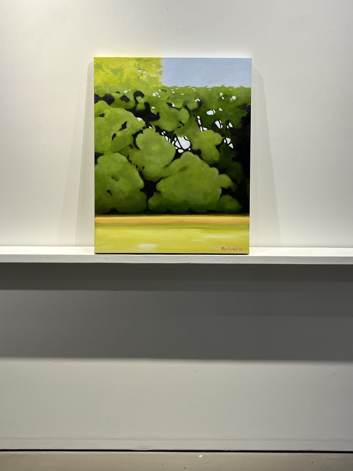 Ken West painting English Hedgerow Art Works Gallery