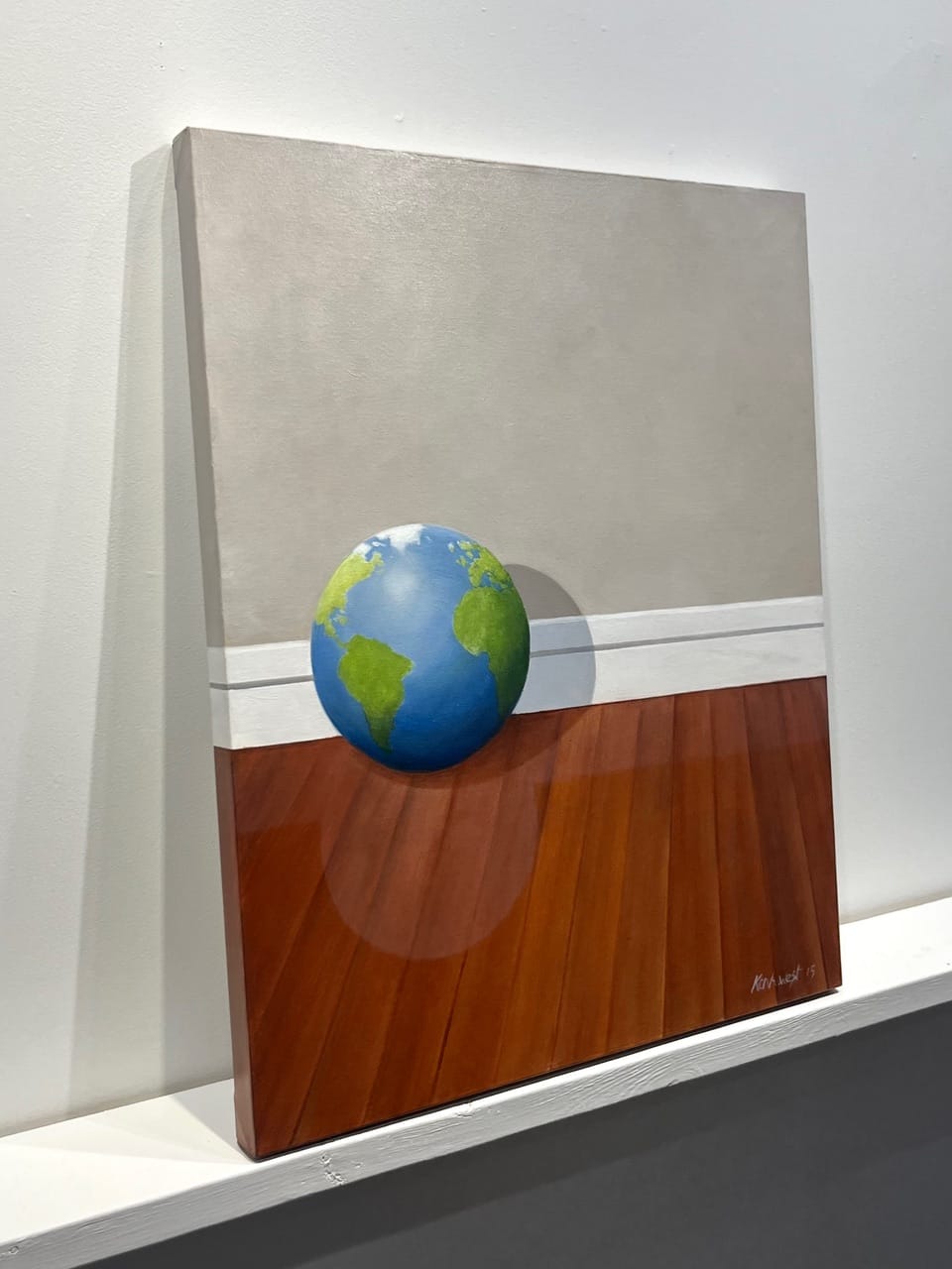 Ken West painting World Up Against The Wall Art Works Gallery
