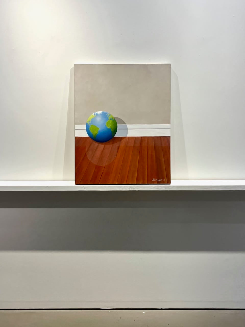 Ken West painting World Up Against The Wall Art Works Gallery