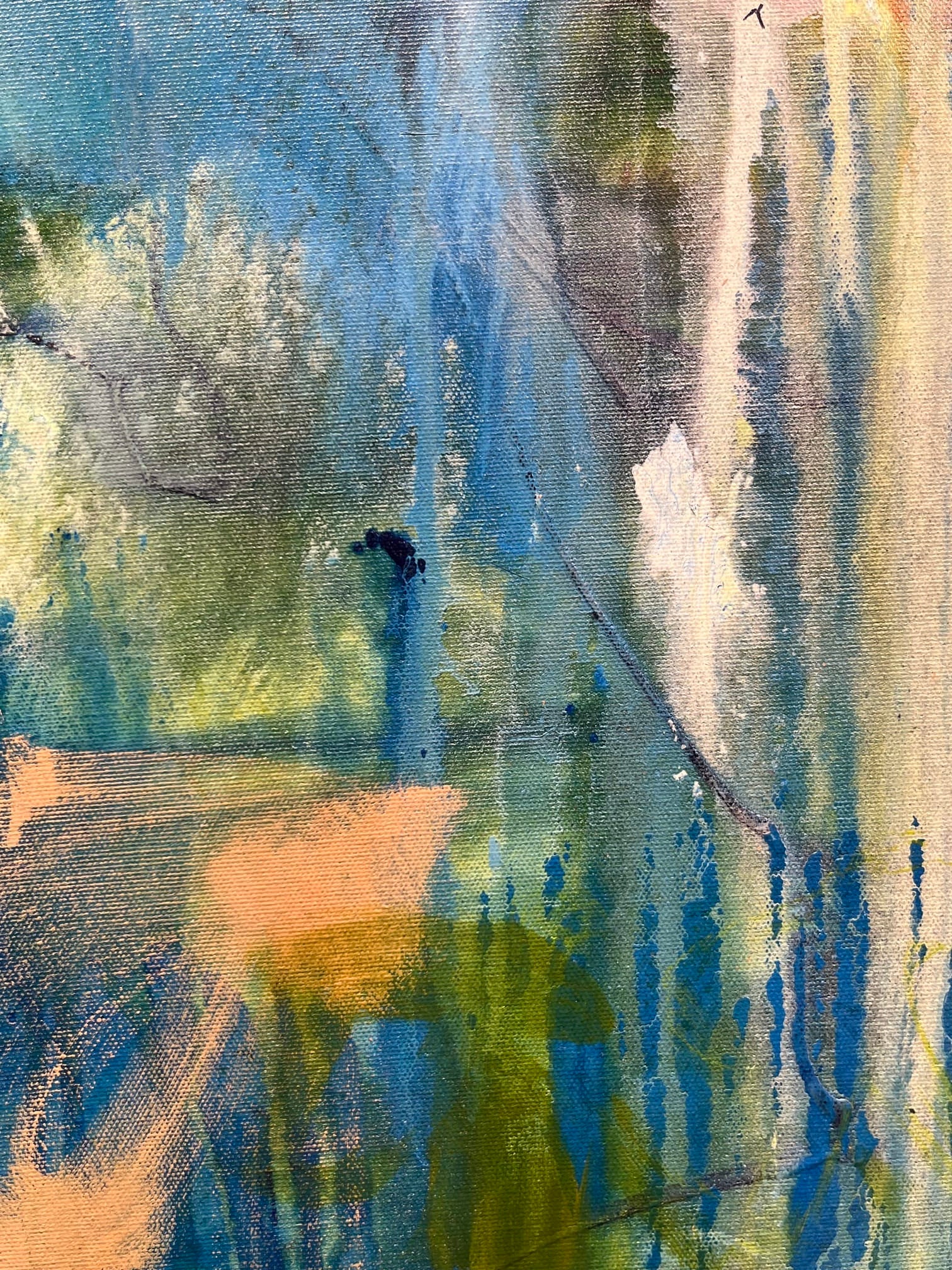 Mark Thibeault painting Wolf Wears Silk Art Works Gallery