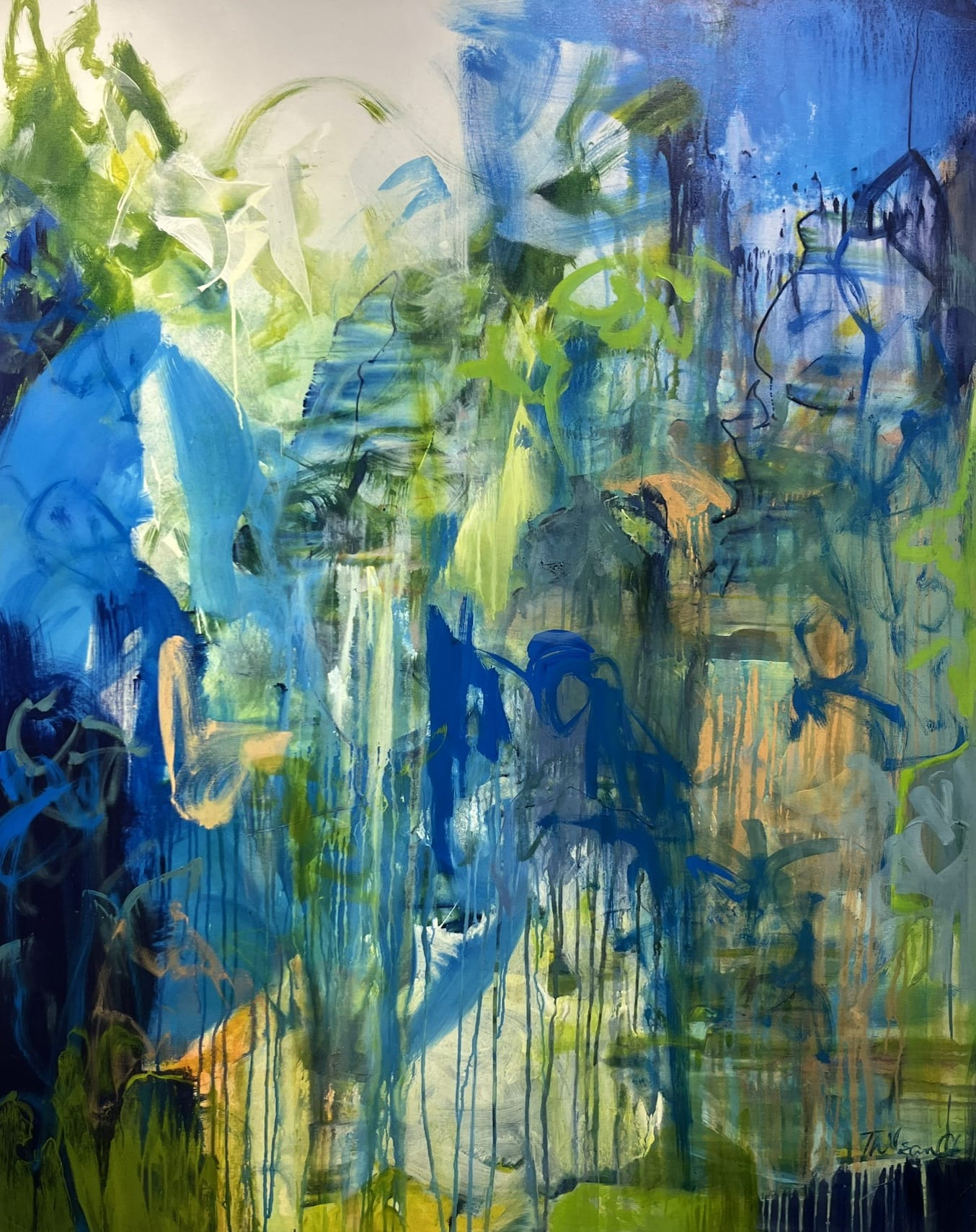 Mark Thibeault painting Wolf Wears Silk Art Works Gallery