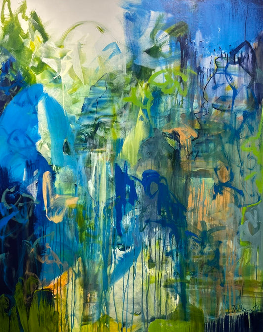 Mark Thibeault painting Wolf Wears Silk Art Works Gallery