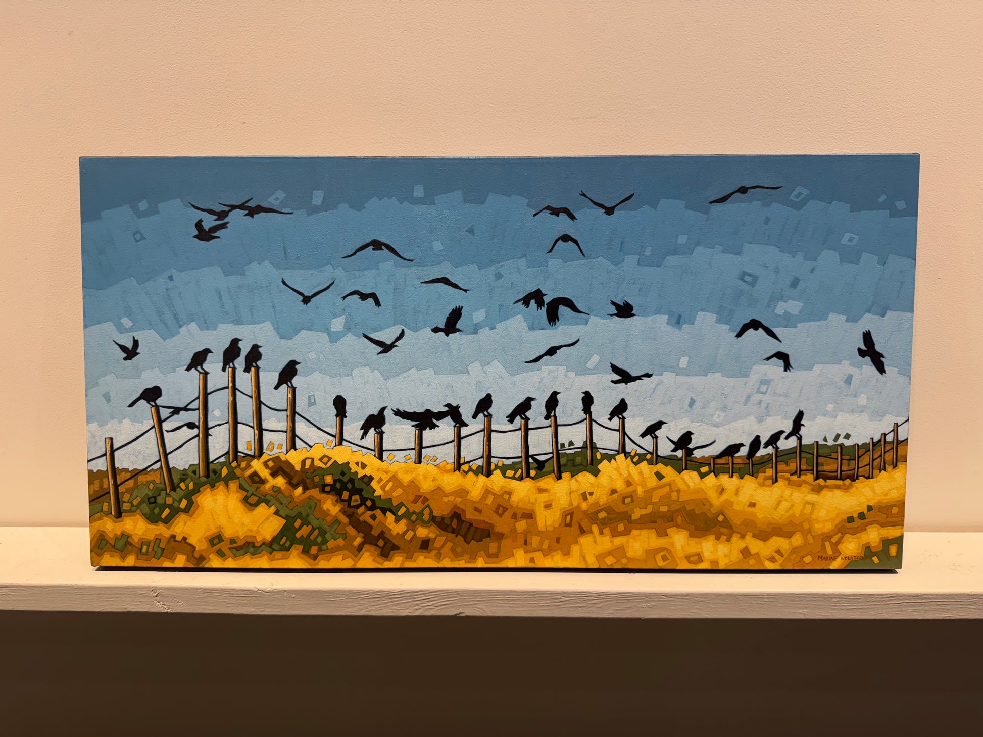 Maxine Wolodko painting Field of Crows Art Works Gallery