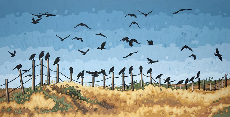 Maxine Wolodko painting Field of Crows Art Works Gallery