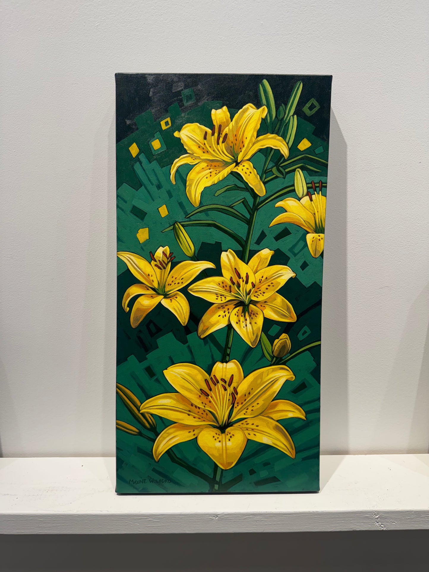 Maxine Wolodko painting Yellow Lillies Art Works Gallery