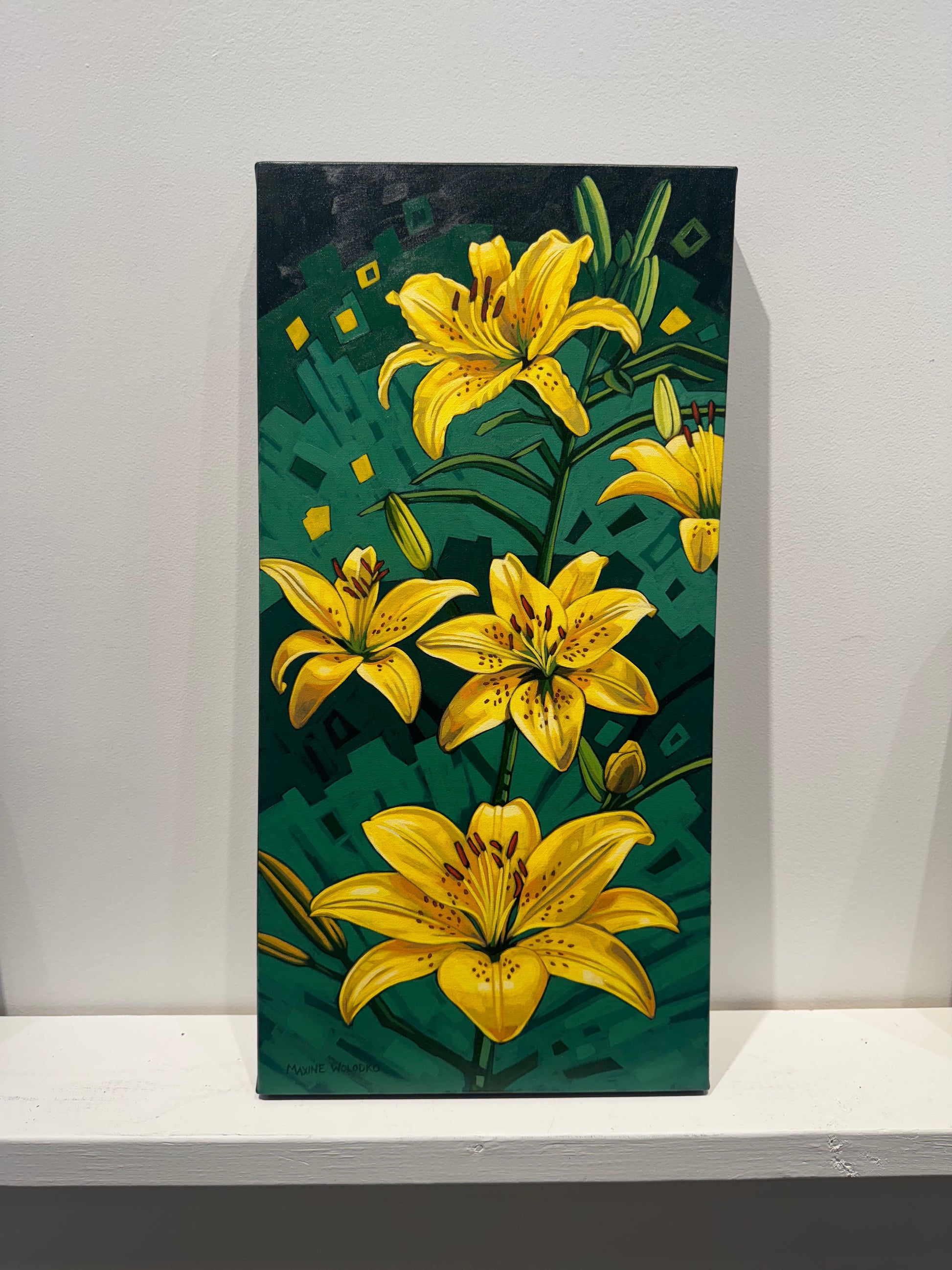 Maxine Wolodko painting Yellow Lillies Art Works Gallery