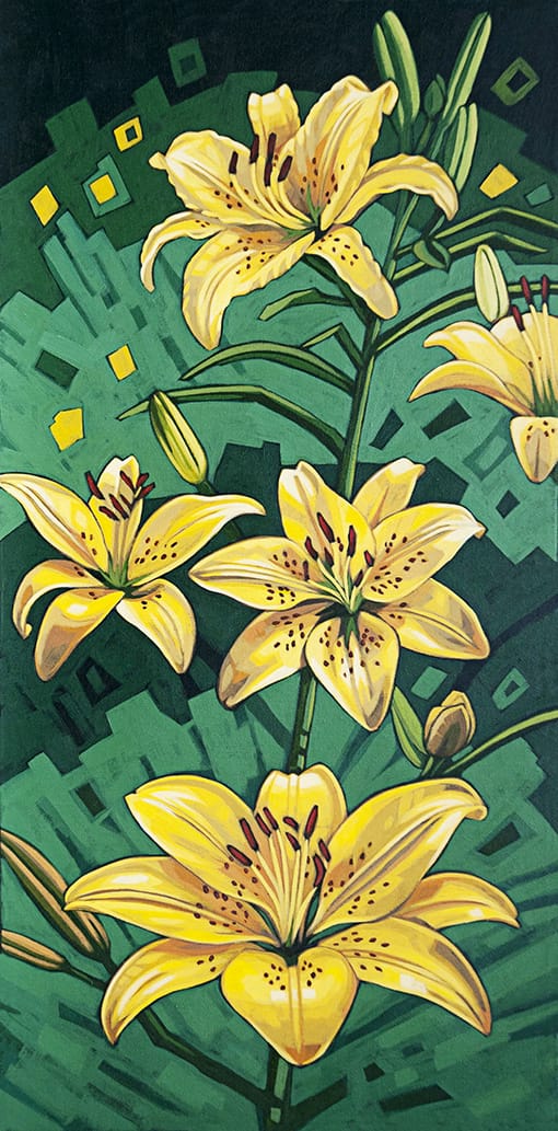 Maxine Wolodko painting Yellow Lillies Art Works Gallery