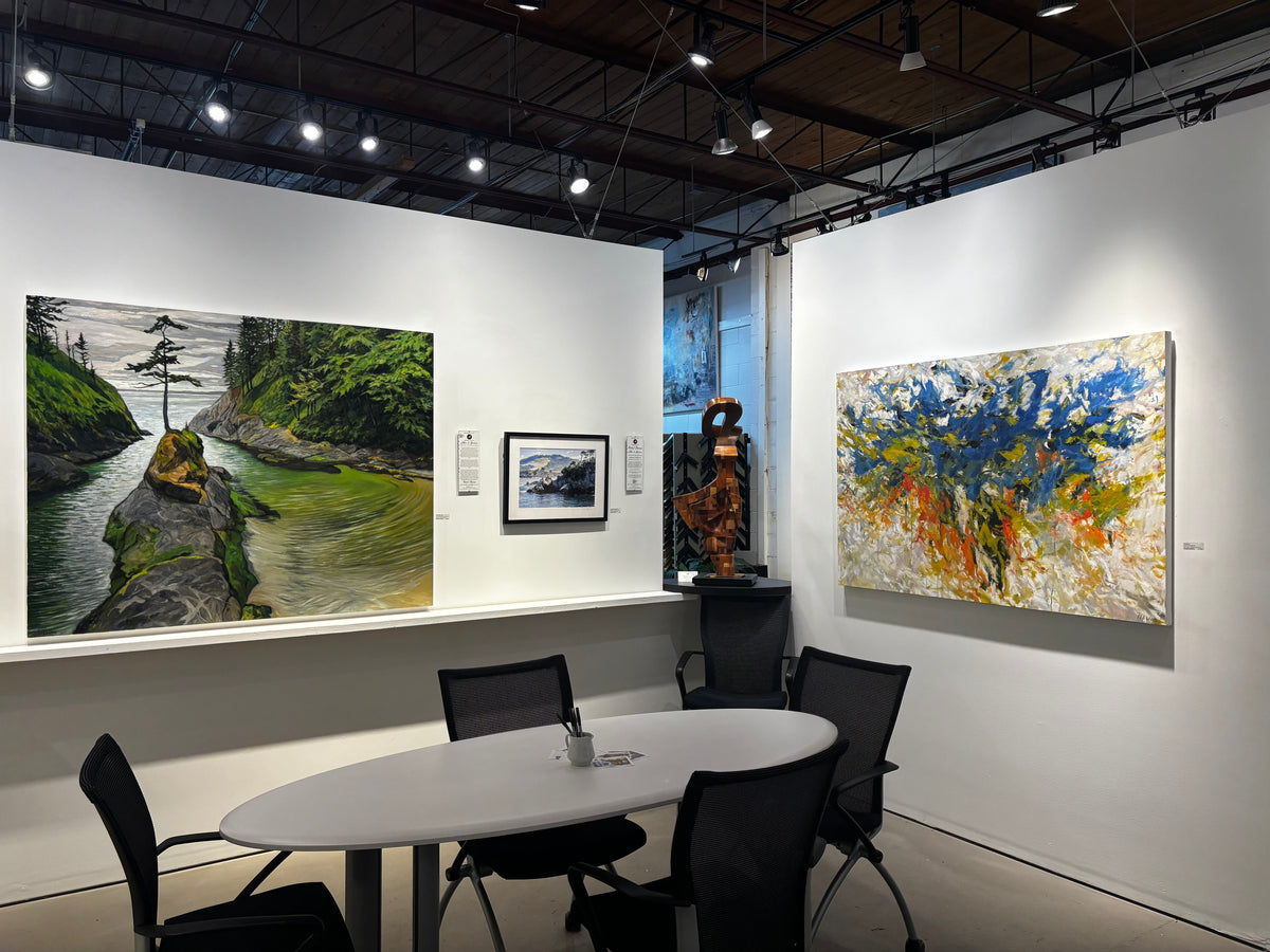 Robert Florian painting Dead Man’s Cove, Cape Disappointment, Washington State Art Works Gallery