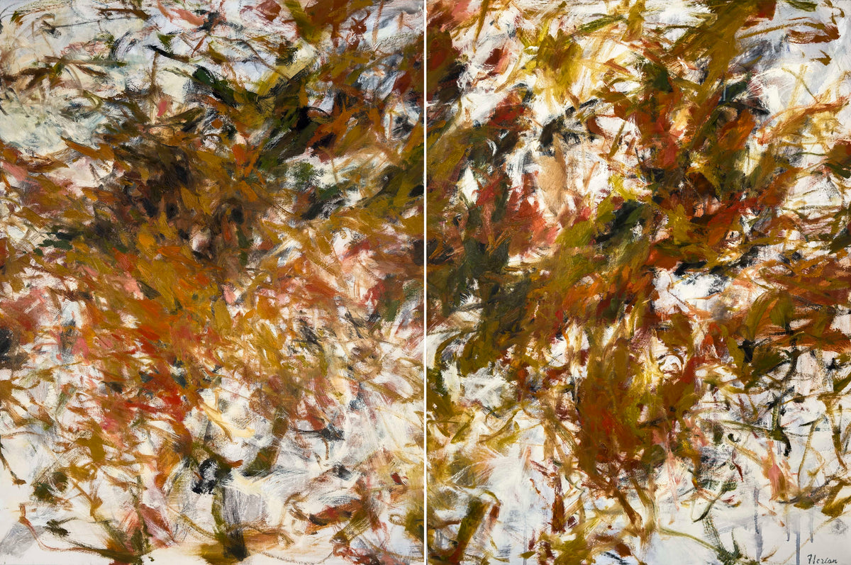 Robert Florian painting Dry Winds - Southern California, diptych Art Works Gallery
