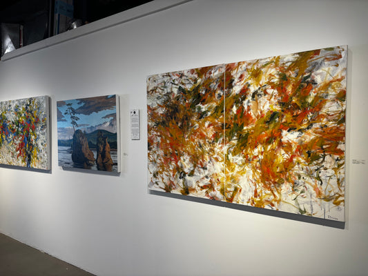 Robert Florian painting Dry Winds - Southern California, diptych Art Works Gallery