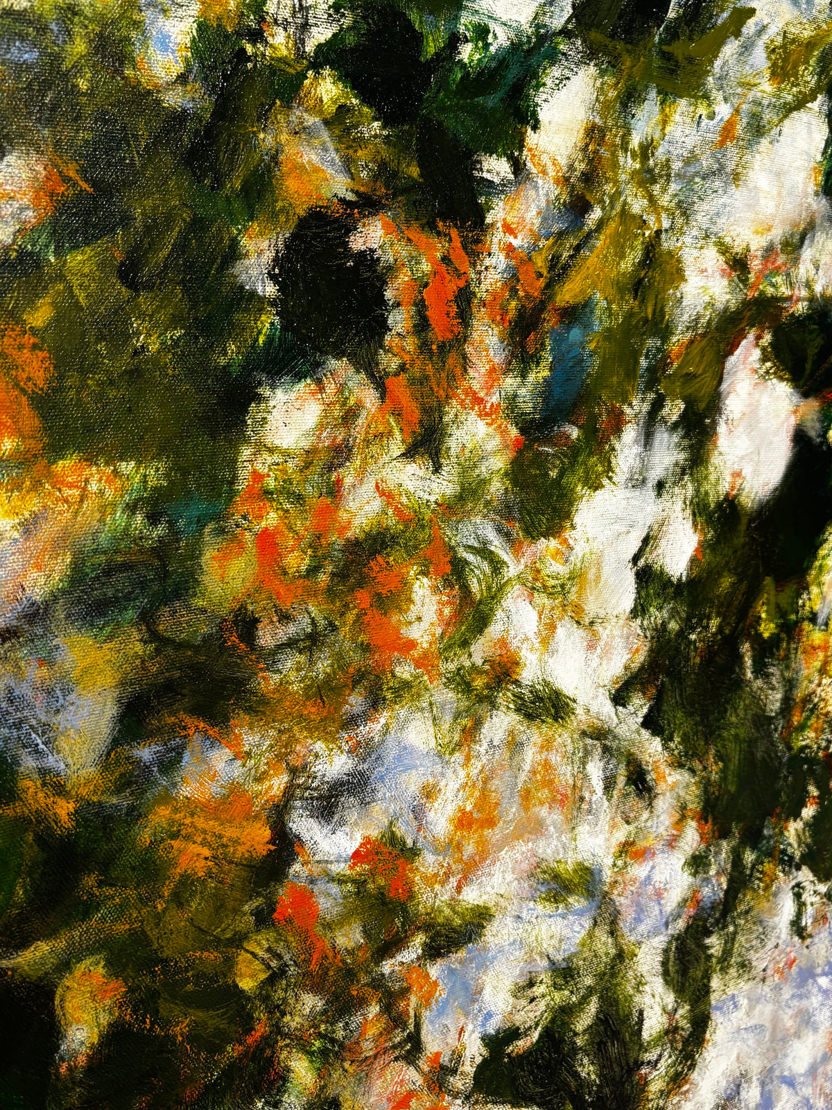Robert Florian painting In Between and Far Away - California Art Works Gallery