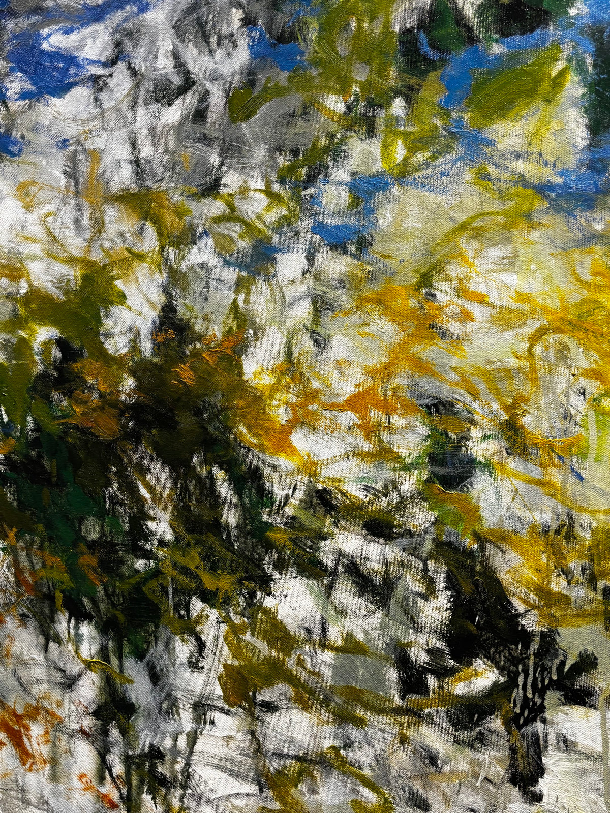 Robert Florian painting Peripheral Vision - Oregon State Art Works Gallery