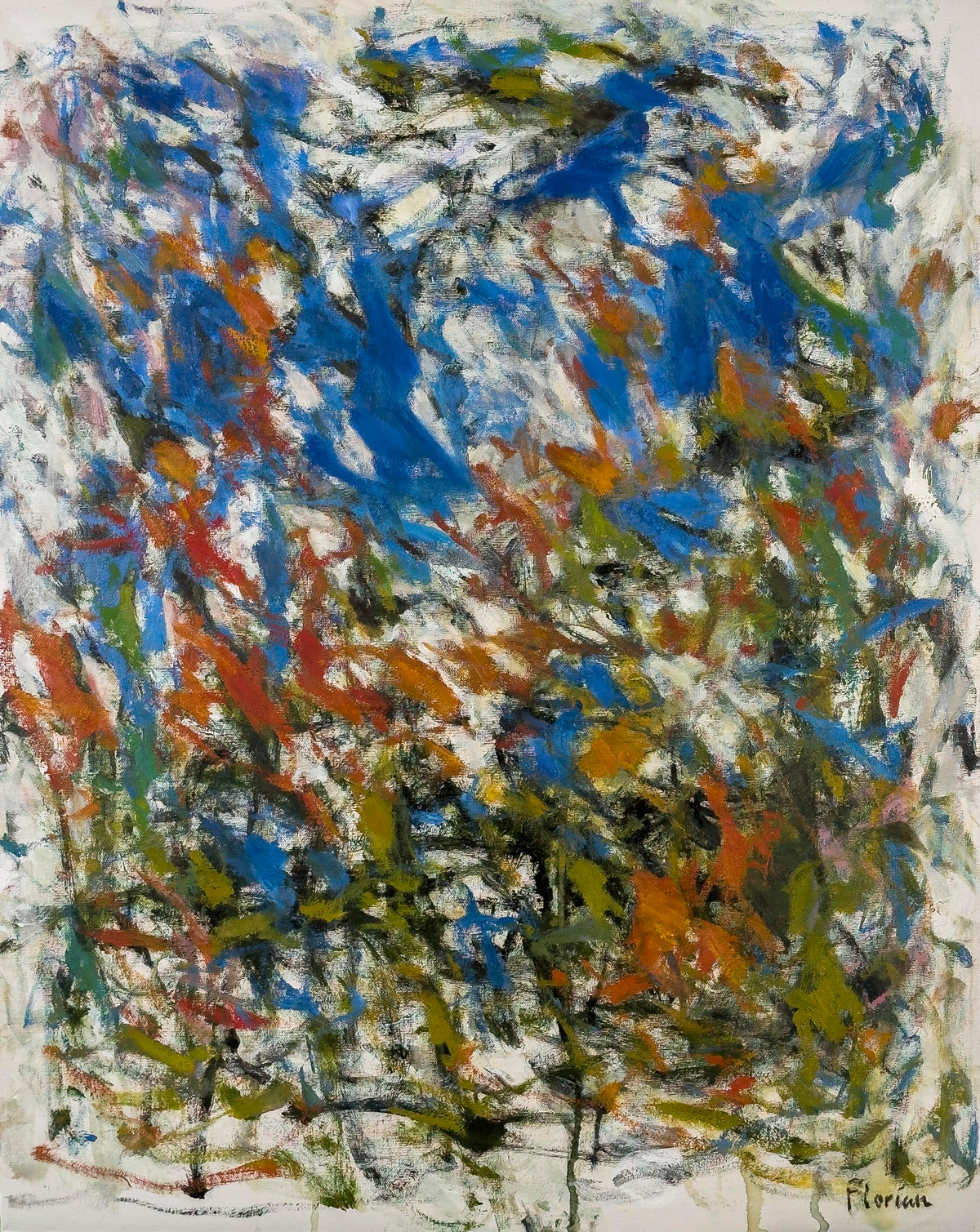 Robert Florian painting Saturation - Oxbow Pond, Coquitlam, B.C. Art Works Gallery