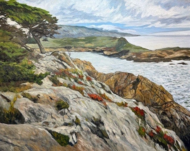 While She Waits — oil on canvas by Robert Florian, 32x40 inches, Art Works Gallery Vancouver BC