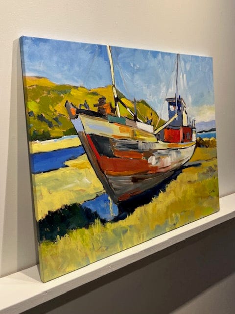 Sacha painting Goelette Entre Terre et Mer (Baie St. Paul) Art Works Gallery