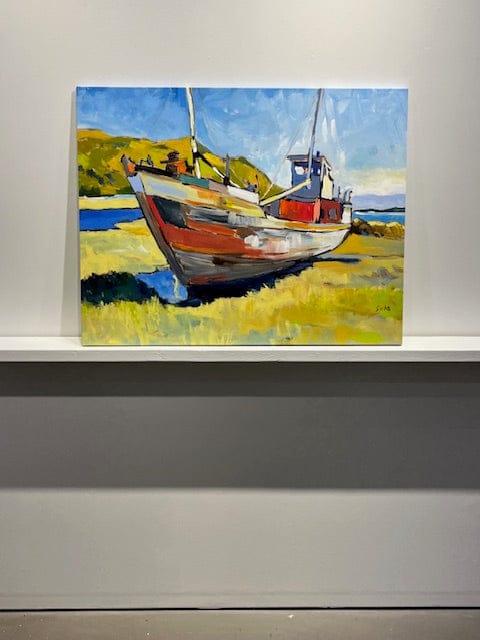 Sacha painting Goelette Entre Terre et Mer (Baie St. Paul) Art Works Gallery