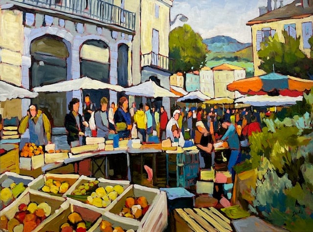 Sacha painting Marche Saint-Giron Art Works Gallery