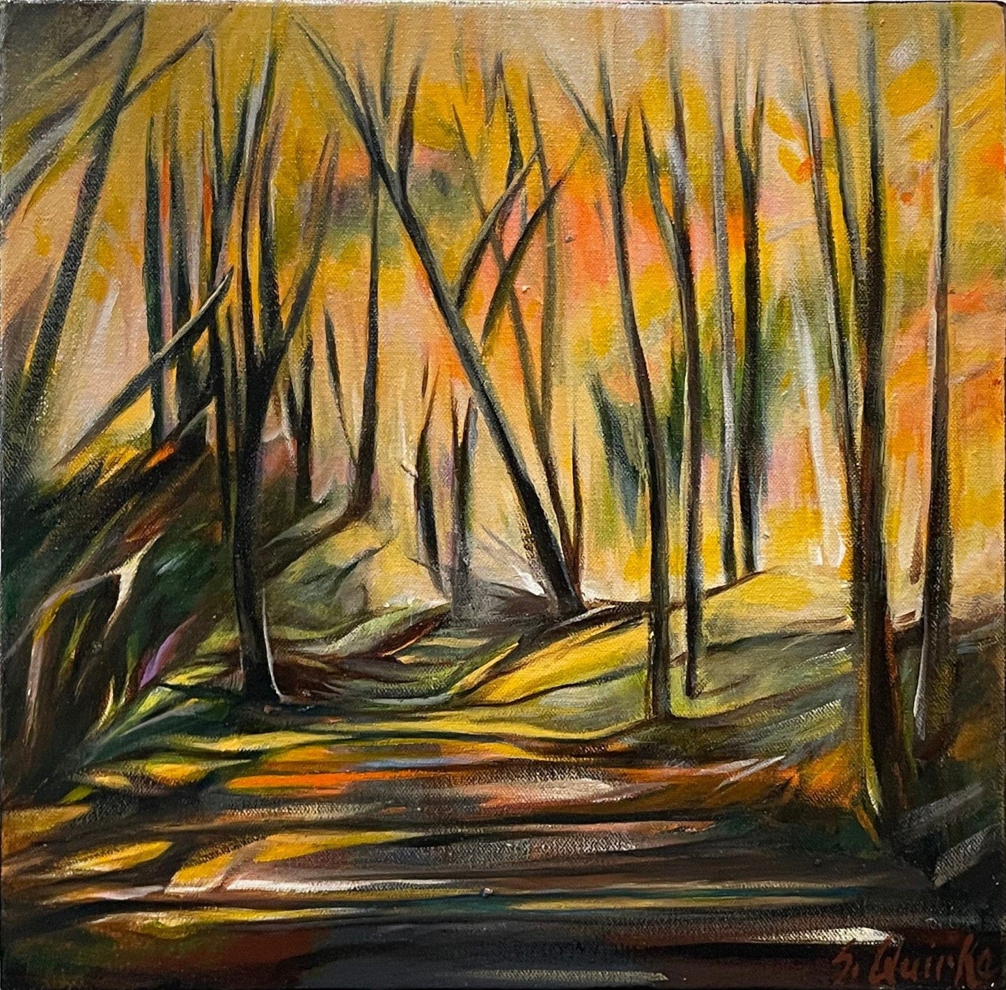 Sharon Quirke painting Autumn Trail #1 Art Works Gallery