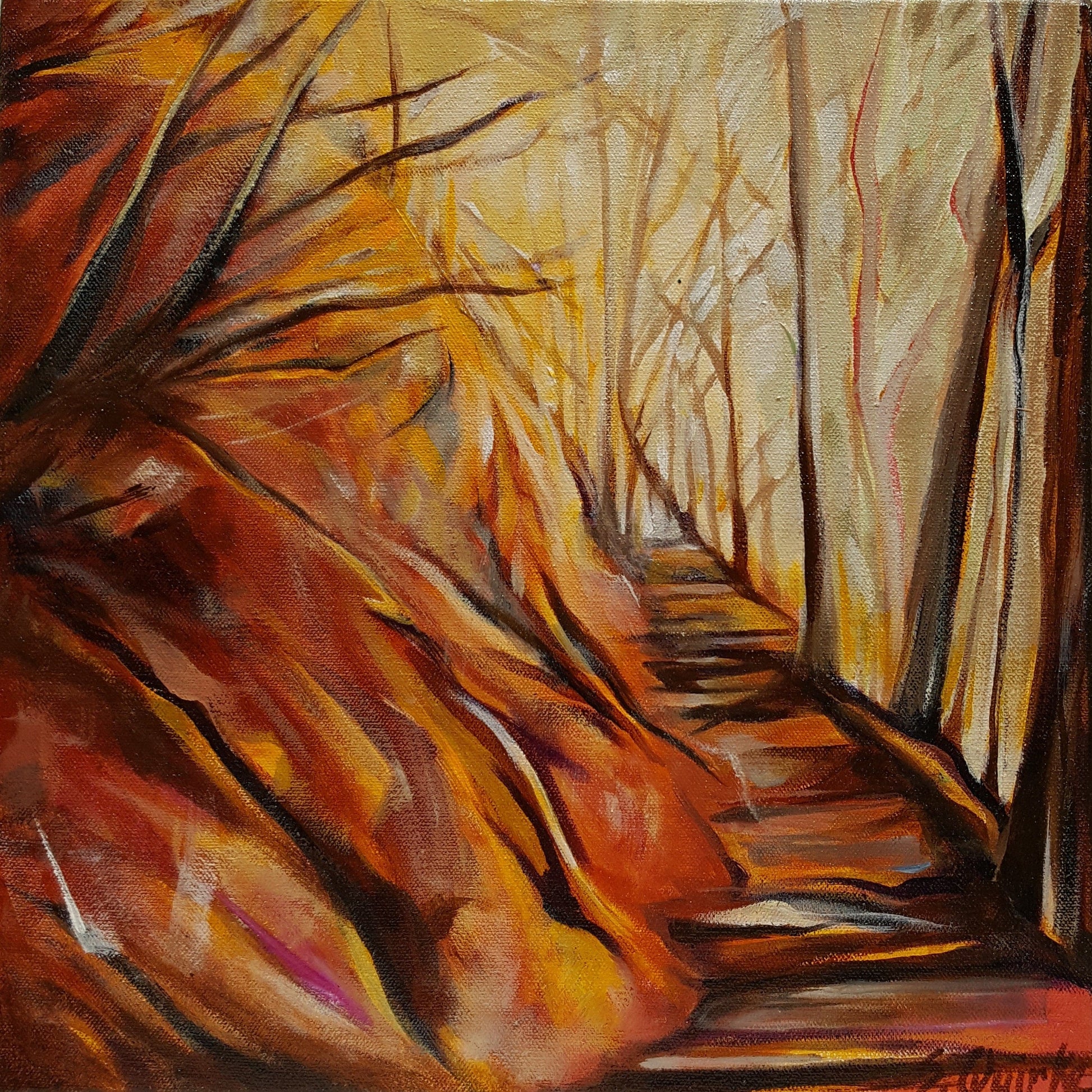 Sharon Quirke painting Autumn Trail #3 Art Works Gallery