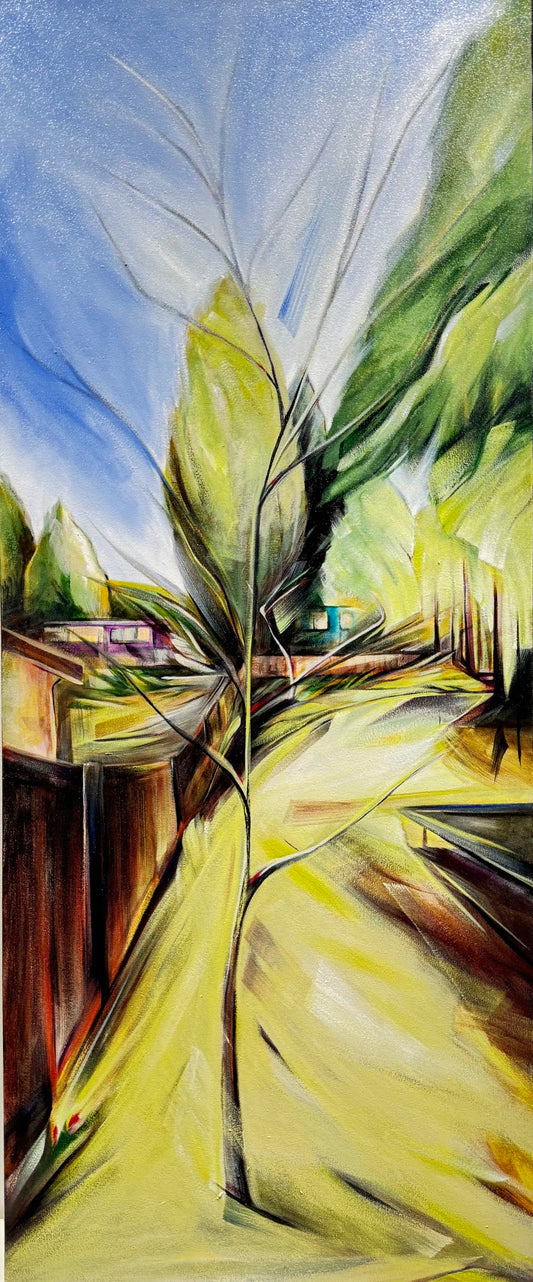 Sharon Quirke painting Forest Pansy Redbud Art Works Gallery