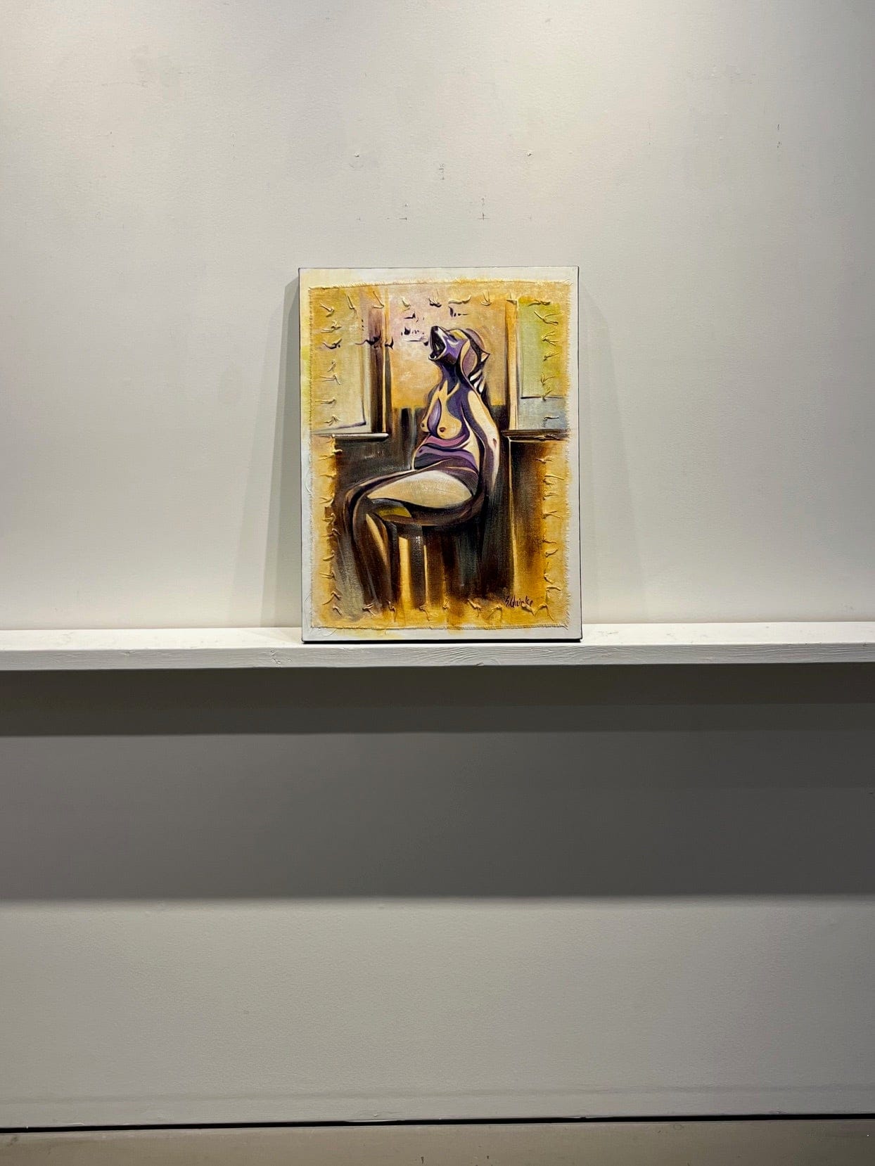 Sharon Quirke painting Purple Voice Art Works Gallery