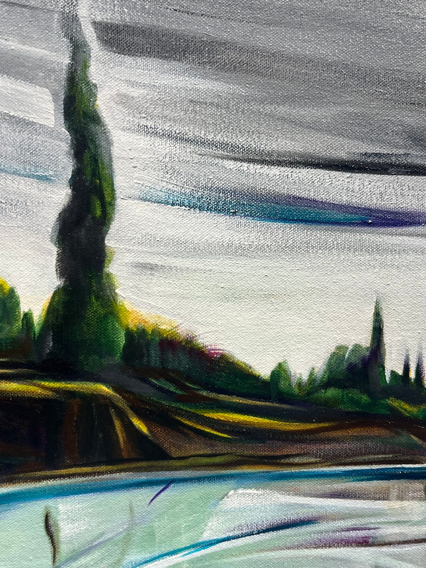 Sharon Quirke painting Sentinel on the Delta Art Works Gallery