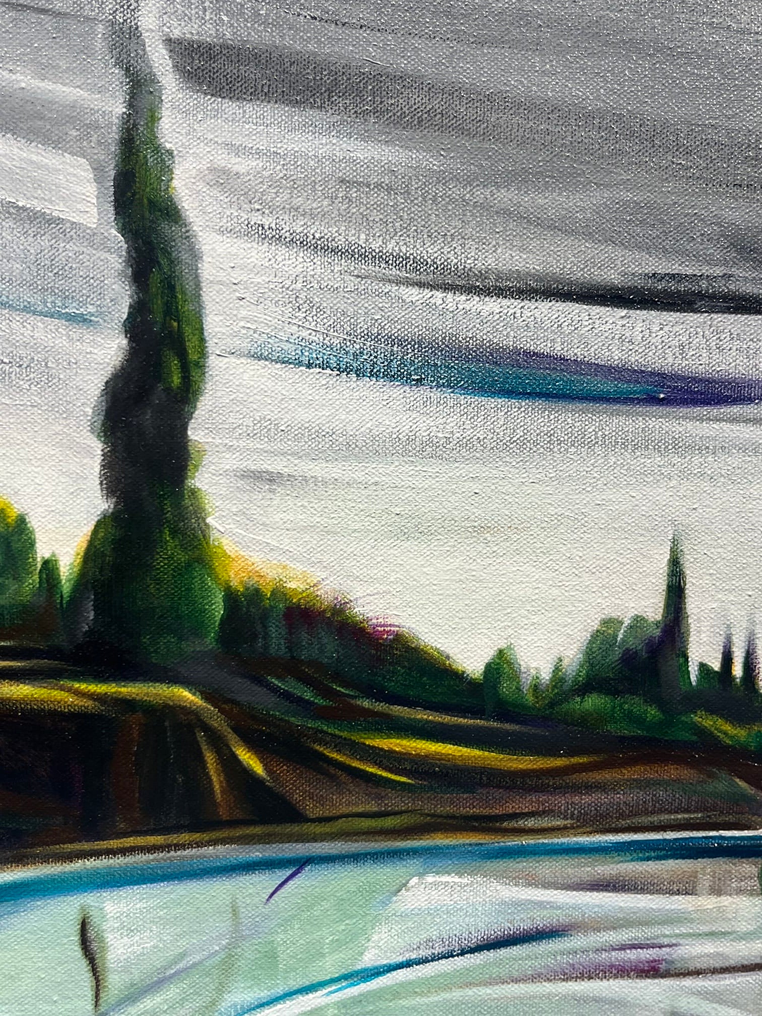 Sharon Quirke painting Sentinel on the Delta Art Works Gallery