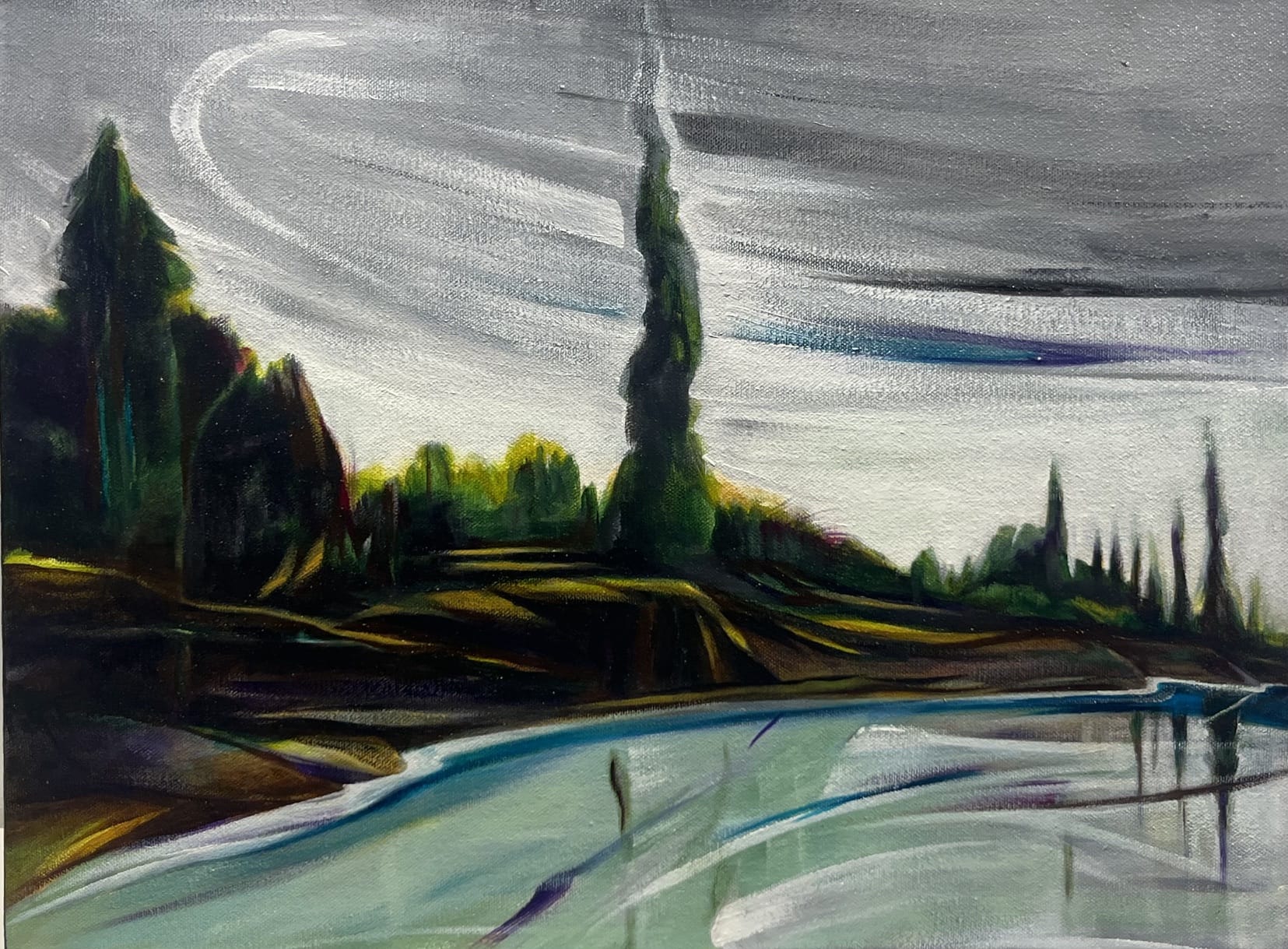 Sharon Quirke painting Sentinel on the Delta Art Works Gallery