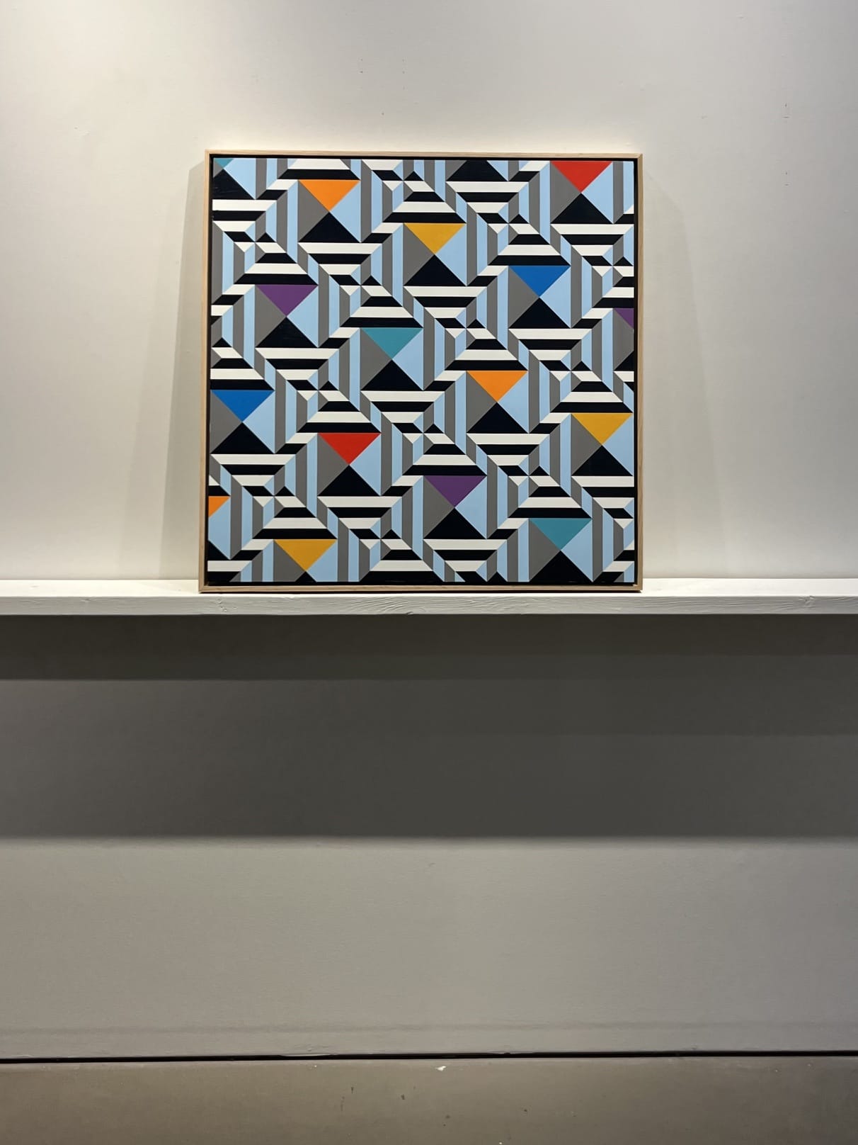 Steve Fortier painting Angled Extensions 2, framed Art Works Gallery