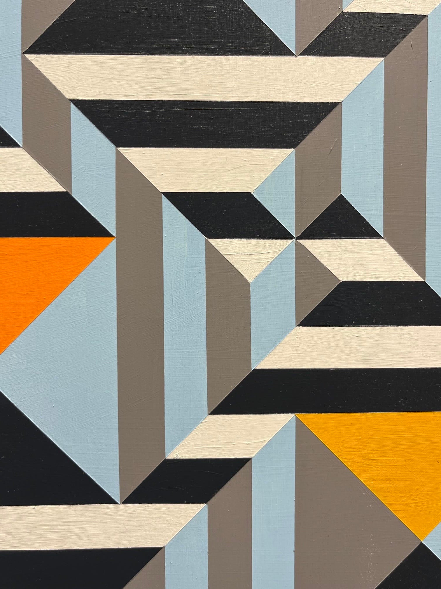 Steve Fortier painting Angled Extensions 2, framed Art Works Gallery