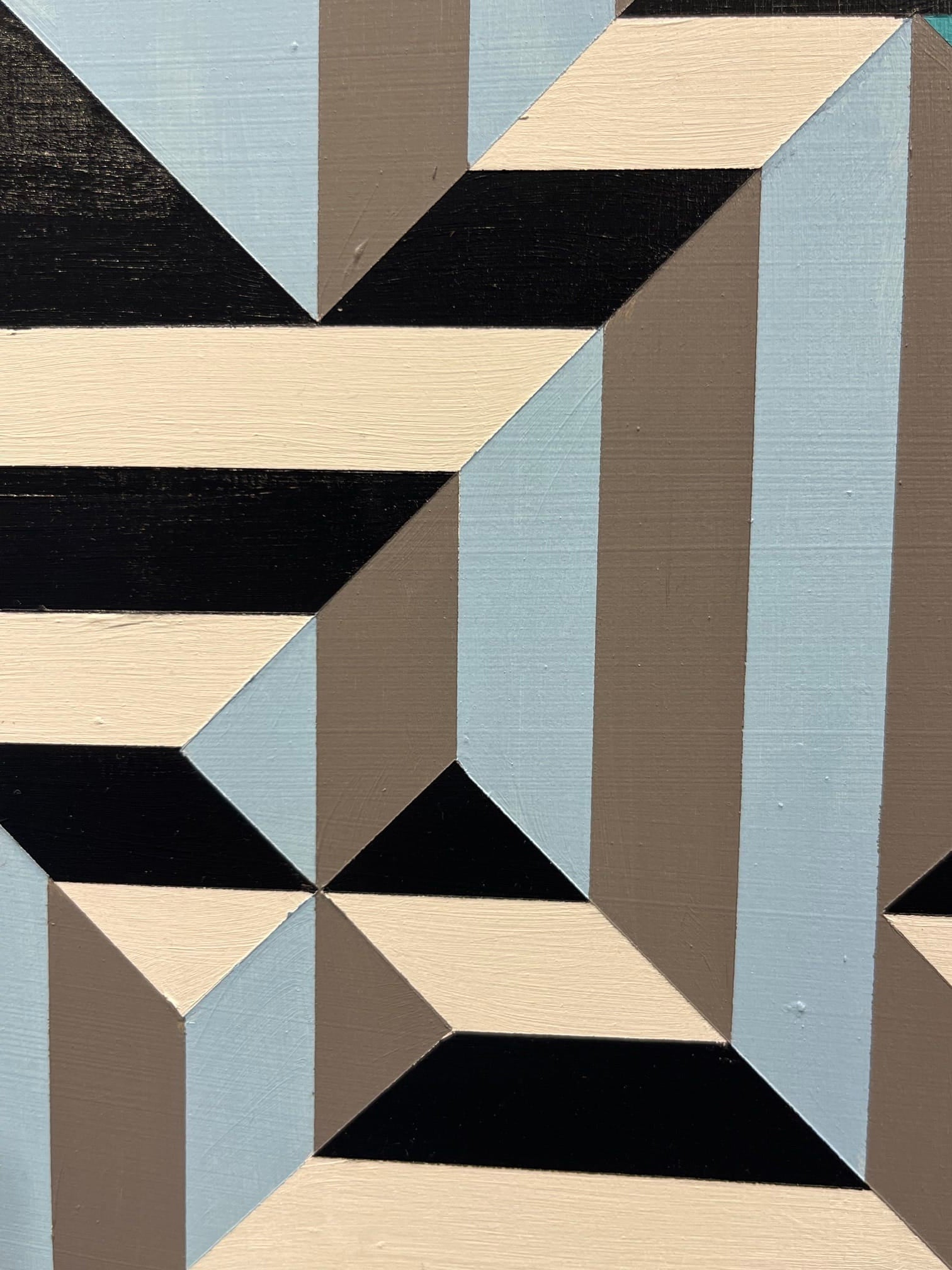 Steve Fortier painting Angled Extensions 2, framed Art Works Gallery