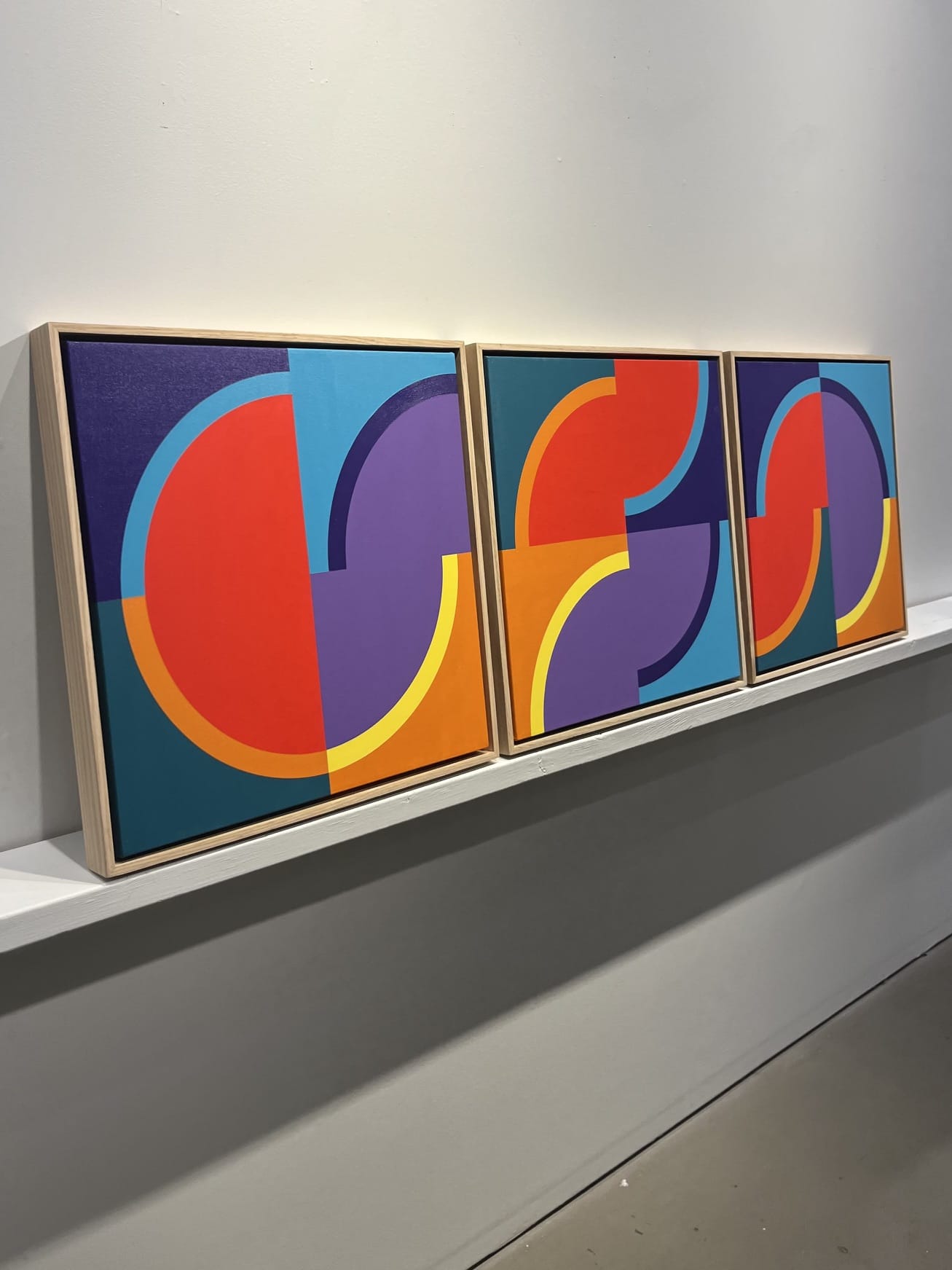 Steve Fortier painting Divergence 2, framed Art Works Gallery