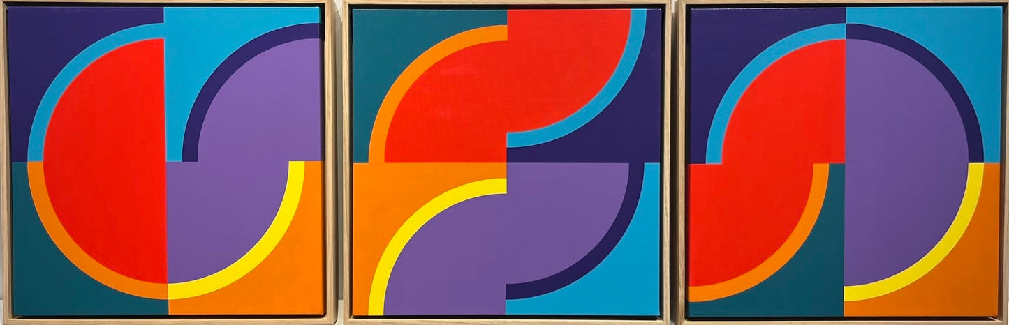 Steve Fortier painting Divergence 2, framed Art Works Gallery