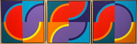 Steve Fortier painting Divergence 2, framed Art Works Gallery