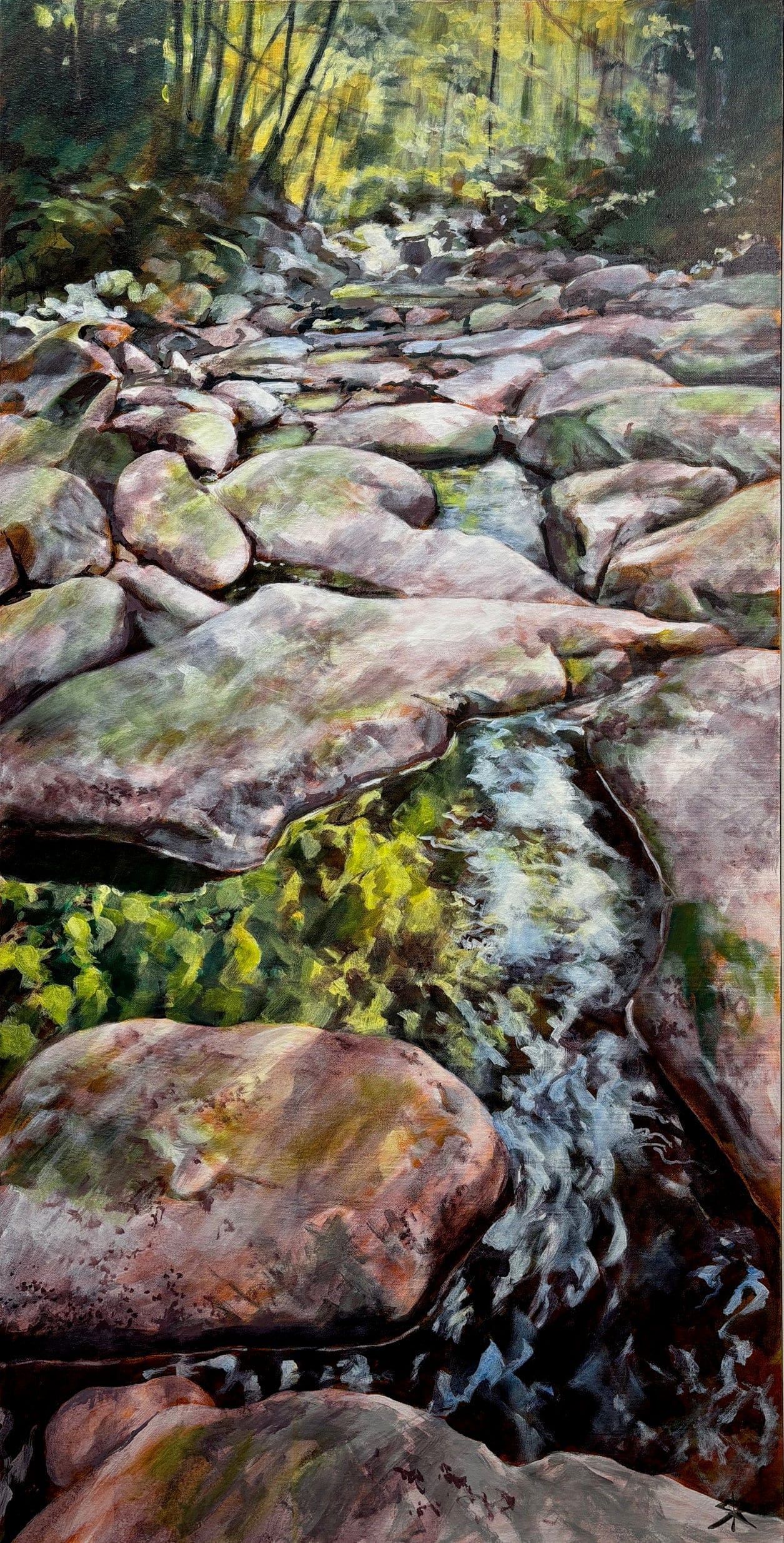 Steve Rayner painting Creek Shade Art Works Gallery