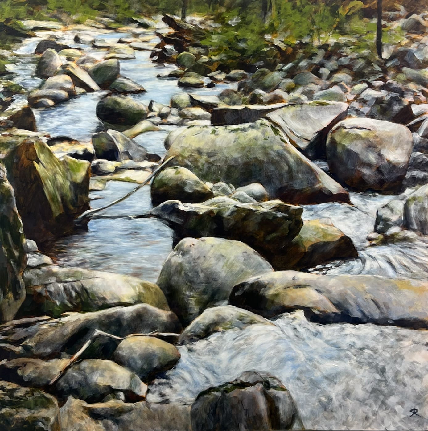 Steve Rayner painting Flow Control Art Works Gallery