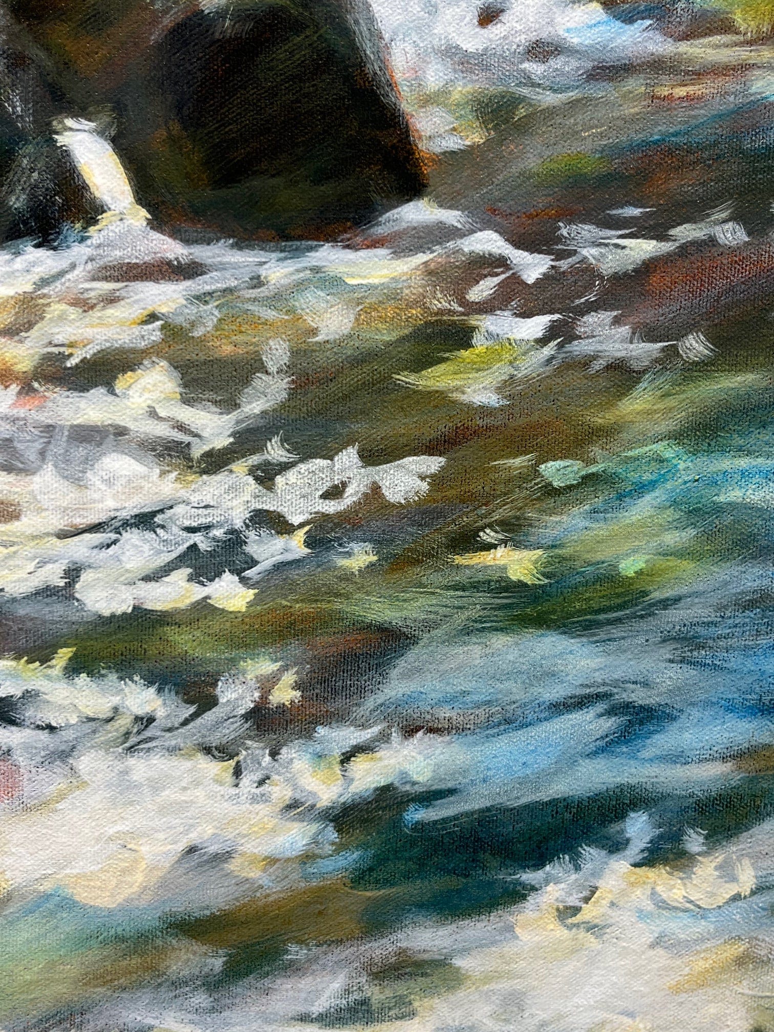 Steve Rayner painting Fresh Water Art Works Gallery