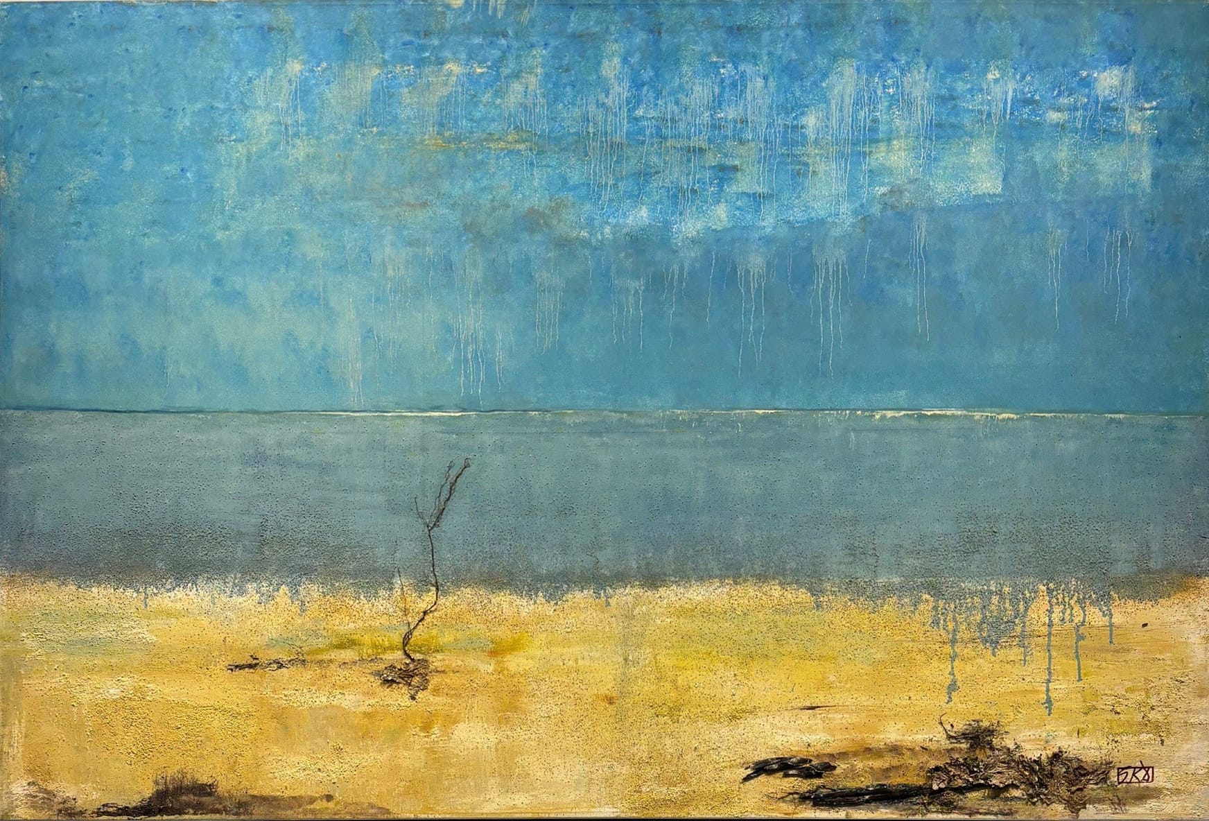 Sue Daniel painting Blue Sea Vastness Art Works Gallery