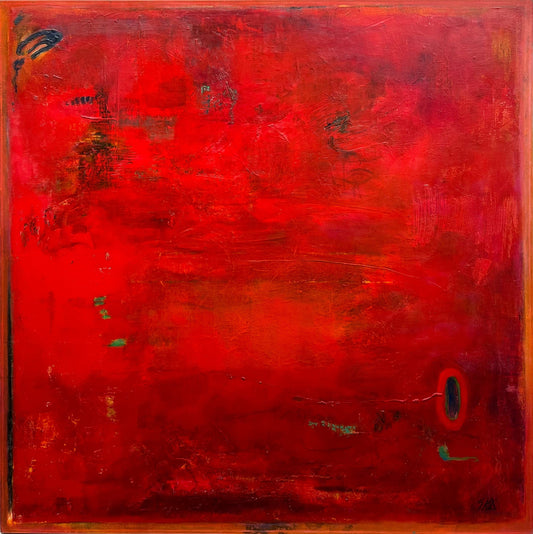 Sue Daniel painting Red (Yellow, Pink, Green) Art Works Gallery