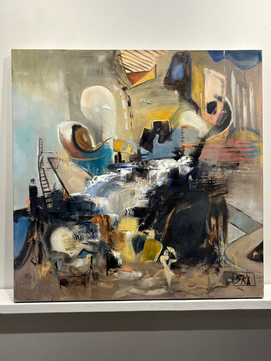 Sue Daniel painting Stranger At Dinner Art Works Gallery
