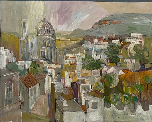 Vern Simpson painting Guanajuato, Mexico, framed Art Works Gallery