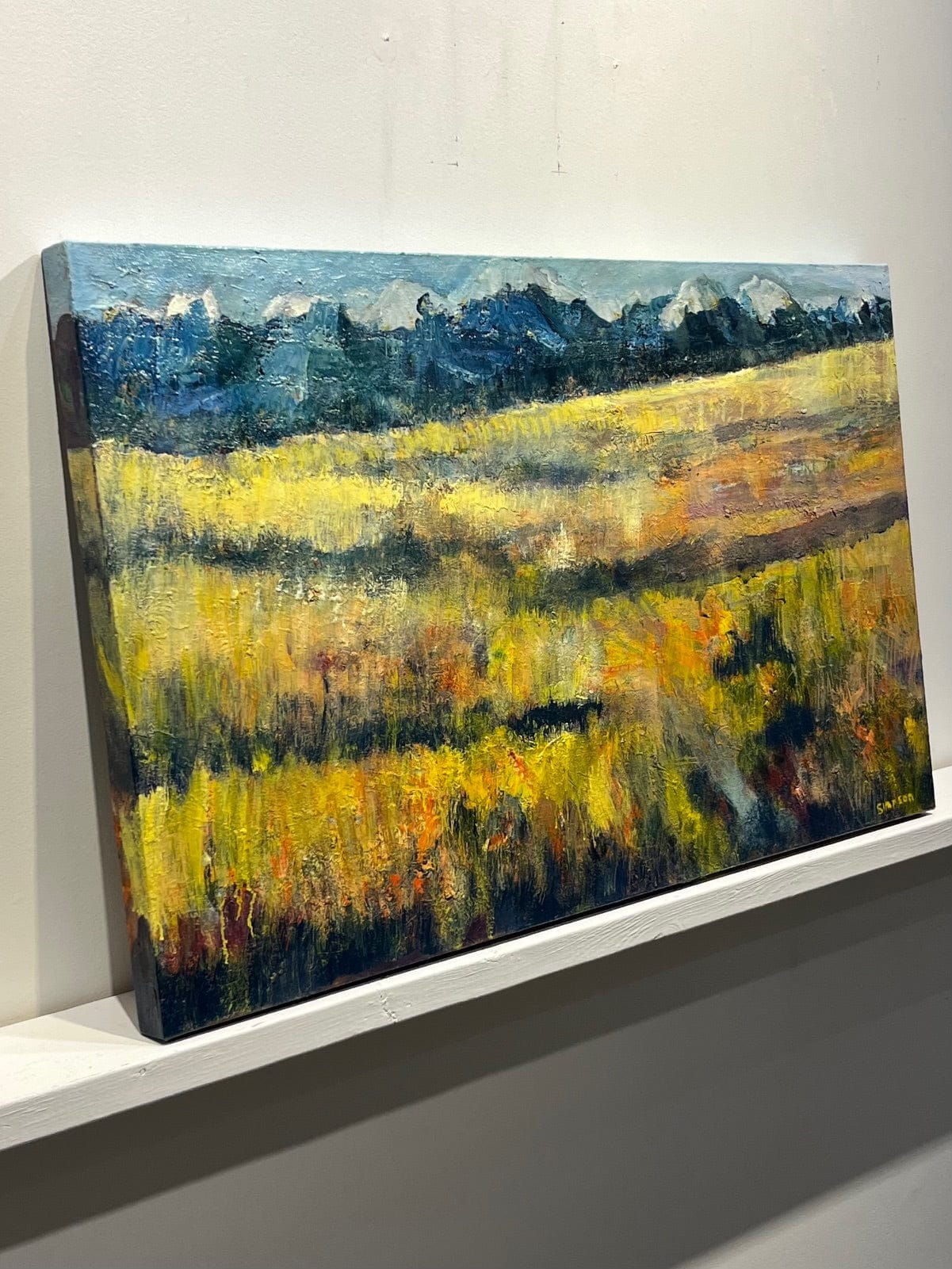 Vern Simpson painting Rocky Mountain Sunrise Art Works Gallery