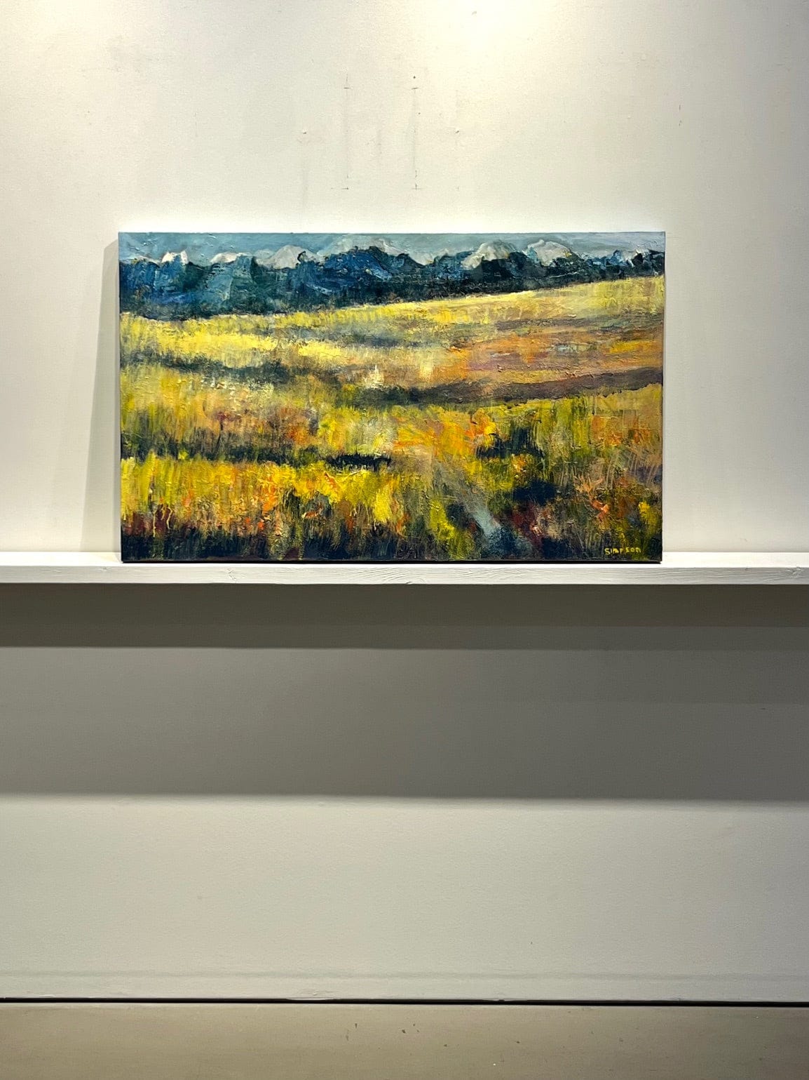 Vern Simpson painting Rocky Mountain Sunrise Art Works Gallery