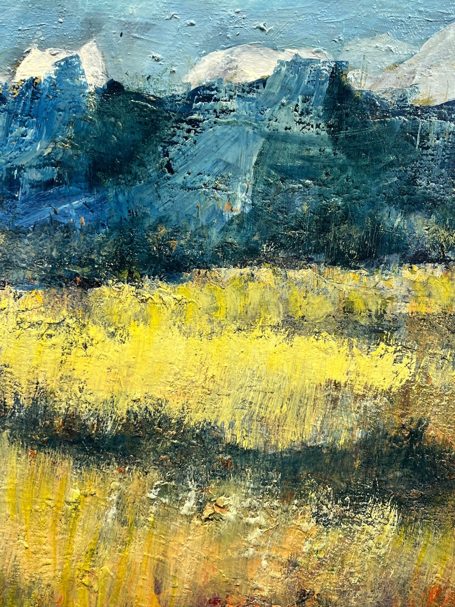 Vern Simpson painting Rocky Mountain Sunrise Art Works Gallery