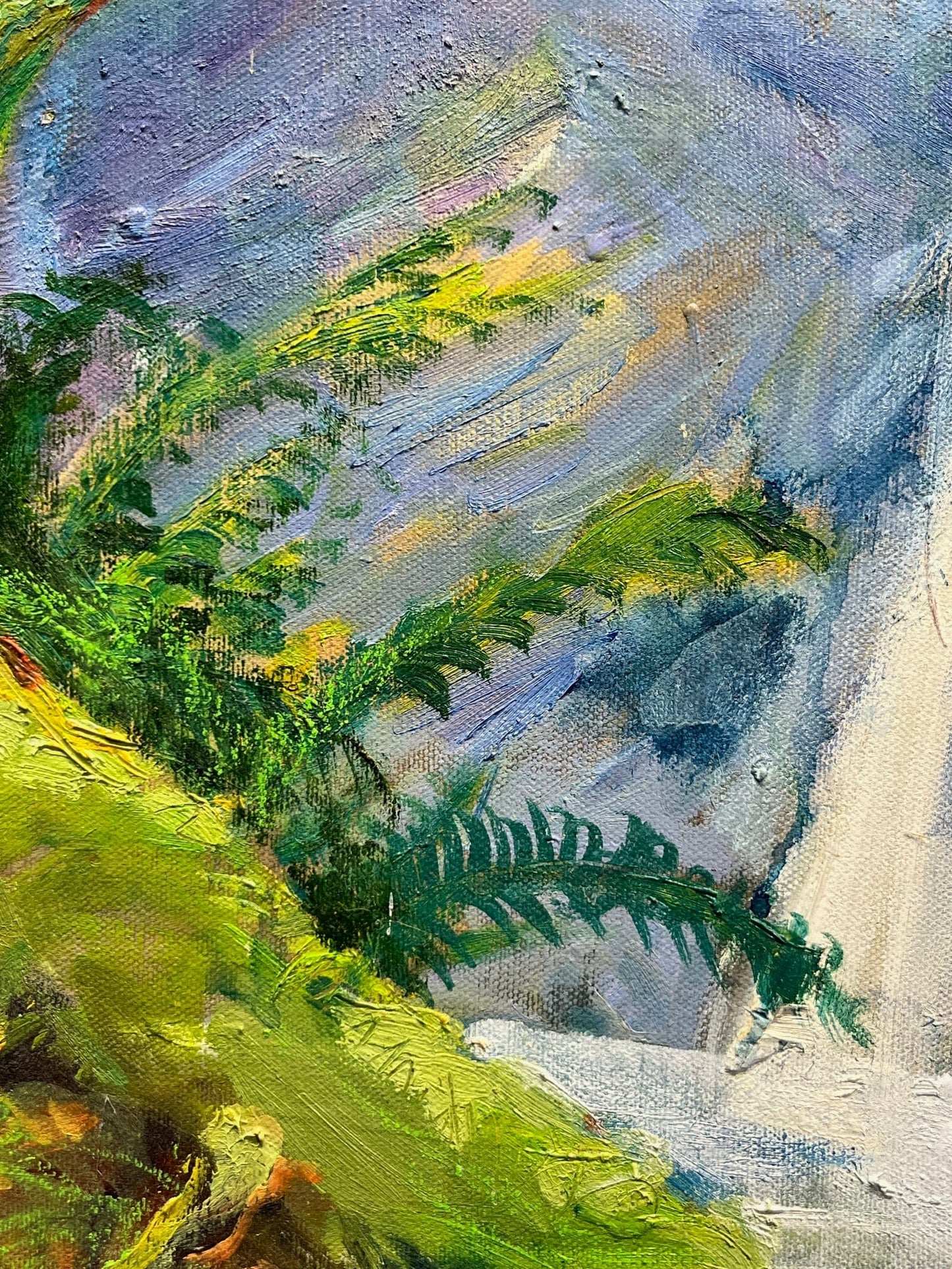 Vern Simpson painting Waterfall Study, framed Art Works Gallery