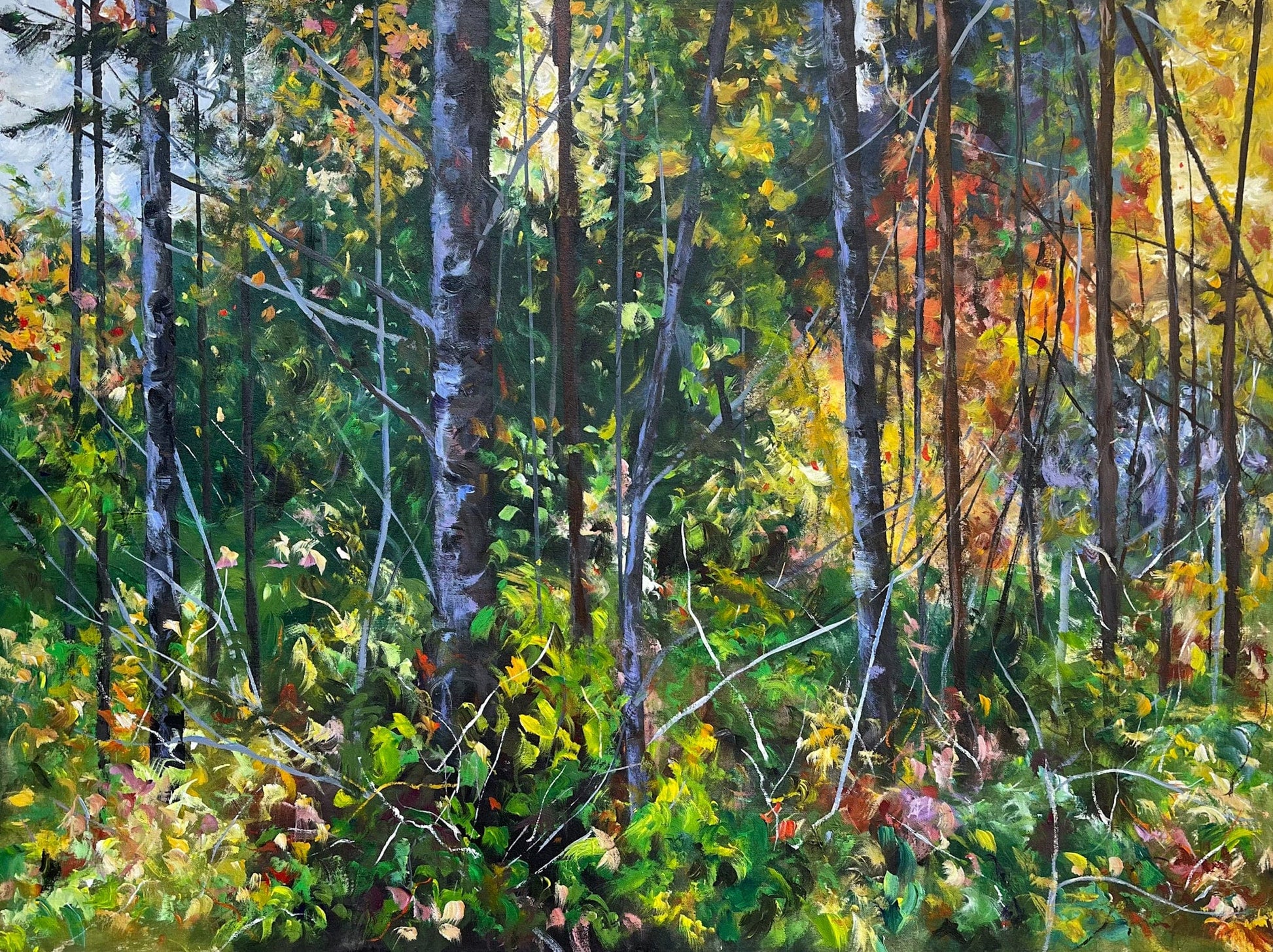 Warren Goodman painting Late Summer Forest III Art Works Gallery