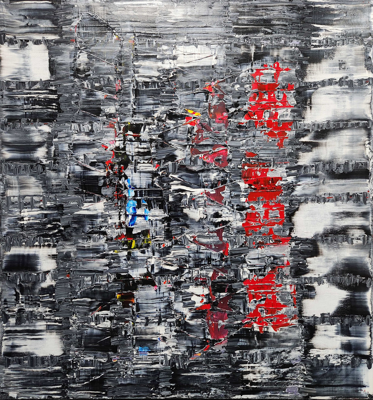 Yuri Padal painting Grey and Red Art Works Gallery