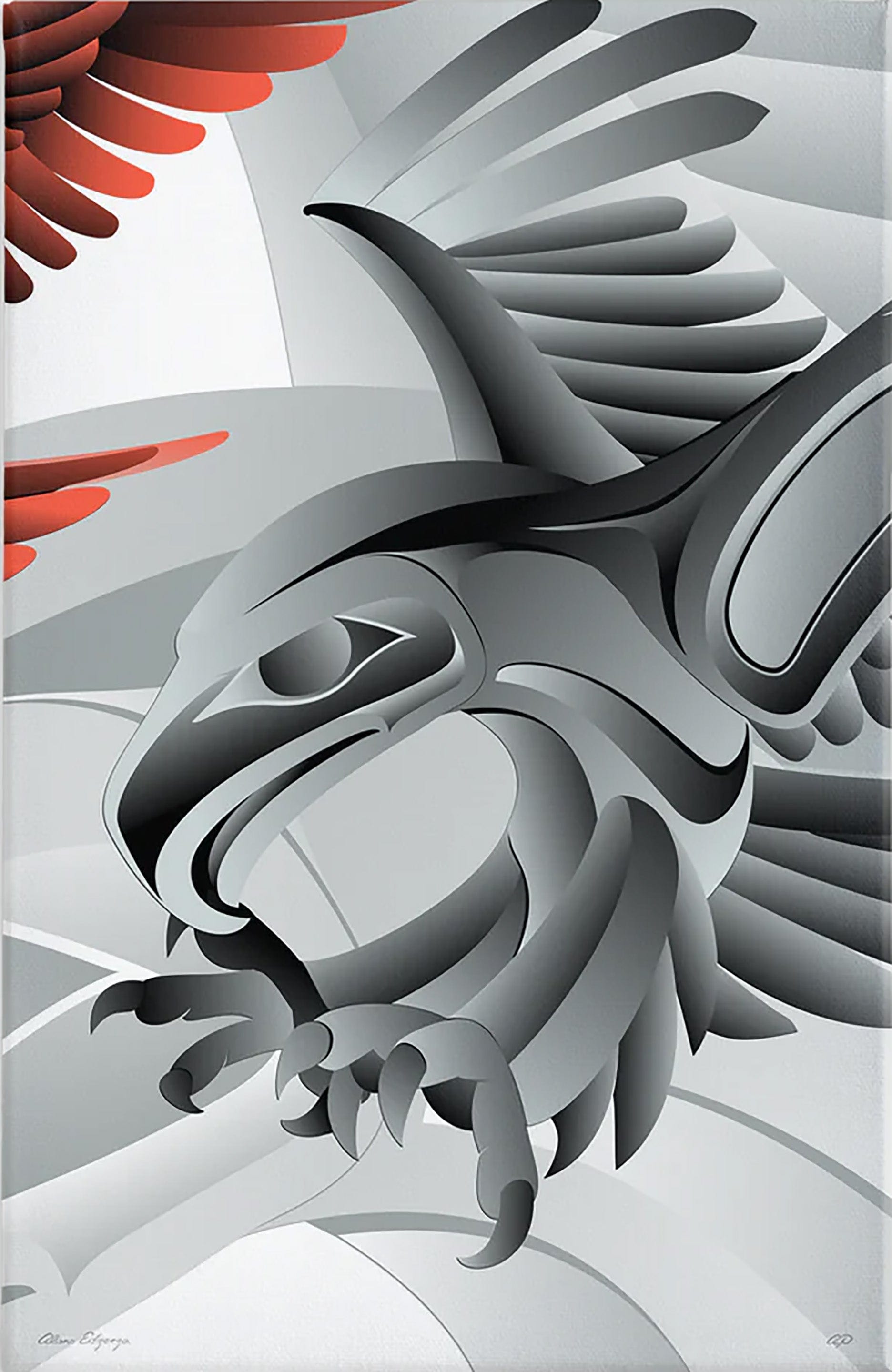 Alano Edzerza limited edition Eagle Landing 2/3 Art Works Gallery