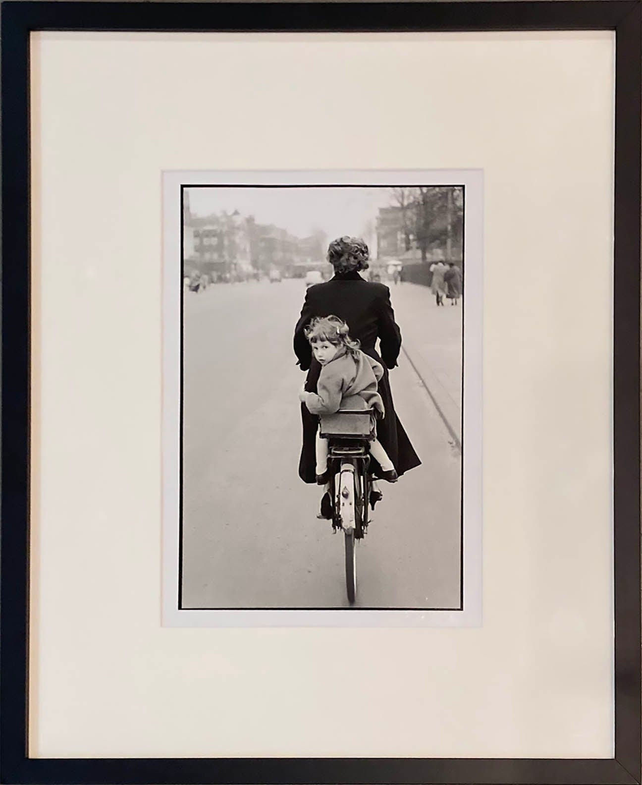 Brent Hannon photo Girl on Rear of Bike Copenhagen 1956, framed Art Works Gallery