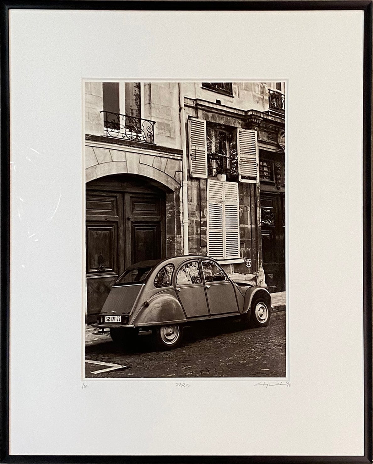 Clay Davidson photo Paris Voiture, framed Art Works Gallery